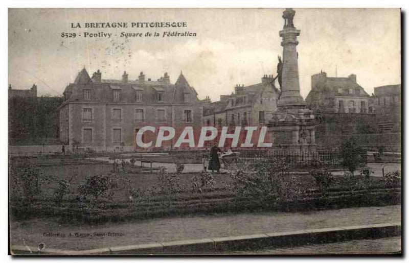 Postcard Ponitvy Old Square of the federation