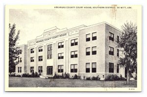 Postcard Arkansas County Court House Southern District De Witt Ark. Arkansas