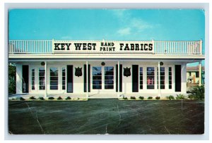 Vintage Key West Hand Print Fabbrics Postcard P135E