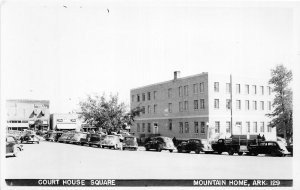 J46/ Mountain Home Arkansas RPPC Postcard c1940s Court House Square  155