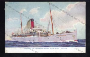 UC265 - Union Castle Liner - Dover Castle - postcard