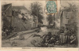 CPA CHATEAUDUN La Barricade GUERRE MILITAIRE 1870 (46946)