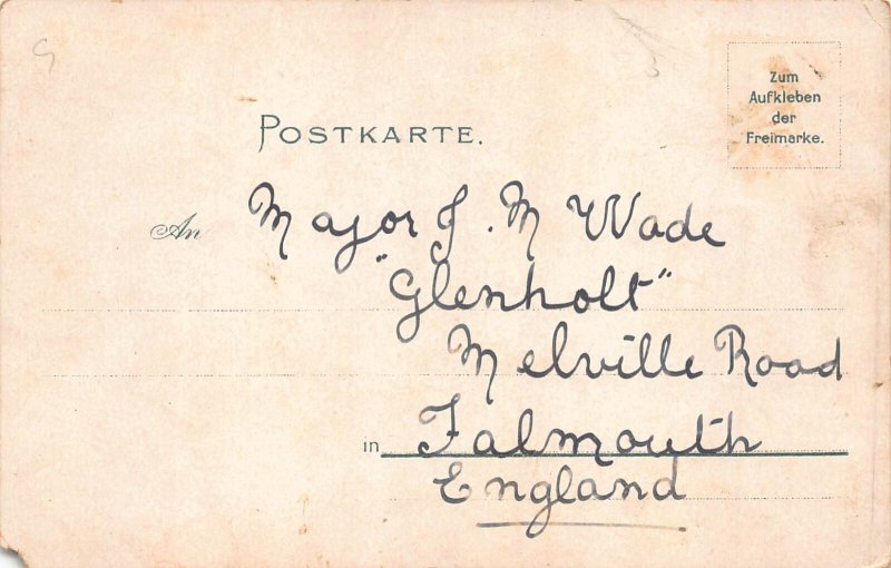 A691 Germany Gruss aus Hillmanns Hotel Bremen Winter View litho postcard