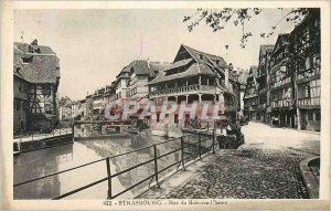 Postcard Old Strasbourg Rue Bath & Shower