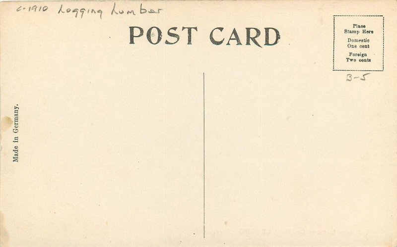 Postcard C-1910 Logging Lumber Lebanon Oregon occupation 23-11118