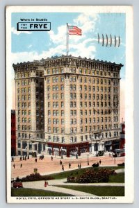 1915  Hotel Frye   Seattle  Washington  Postcard