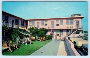 CLEARWATER BEACH, Florida FL ~ Roadside LASAL APARTMENTS ca 1960s Postcard