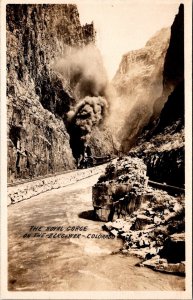 RPPC Royal Gorge and Denver & Rio Grande Western Railroad CO Vtg Postcard X46