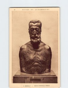 Postcard  Bust Sculpture of Anatole France by Antoine Bourdelle Paris France