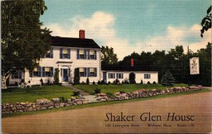 Shaker Glen House Woburn Massachusetts MA Linen Postcard VTG UNP Vintage Unused  