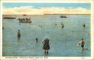 Craigville Cape Cod MA Beach Scene c1920 Postcard