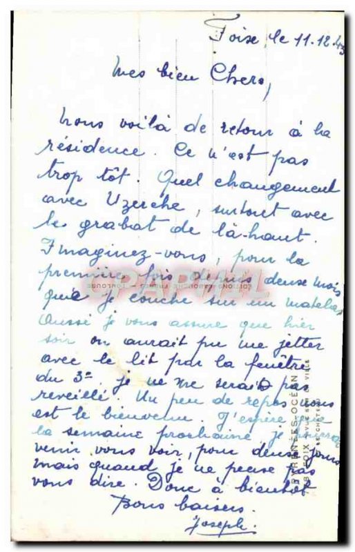 Postcard Foix Old City View Le Chateau