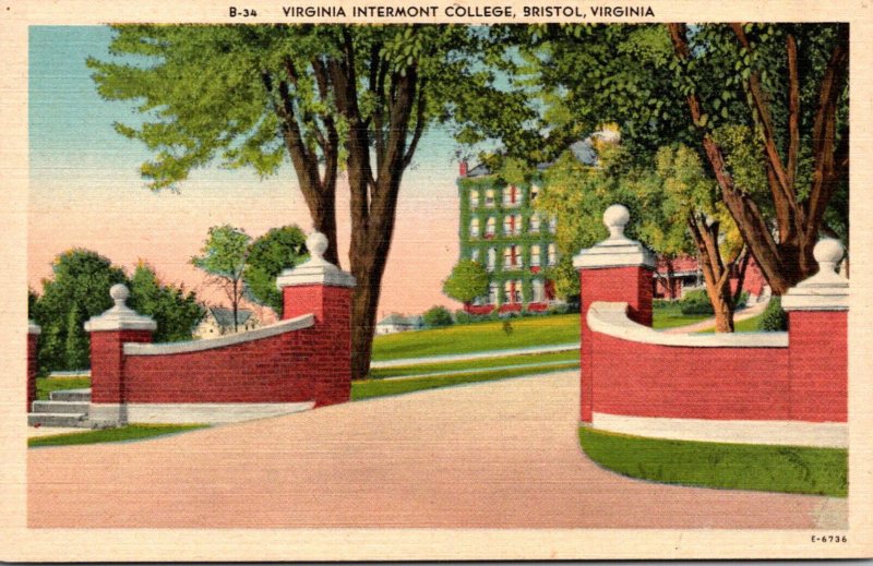 Virginia Bristol Entrance To Virginia Intermont College