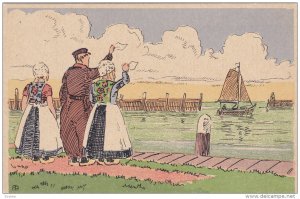 MARKEN, Noord-Holland, Netherlands, 1900-1910's; Isle Of Marken, Drawing, Say...