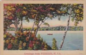 West Virginia Greetings From Weirton Lake Scene