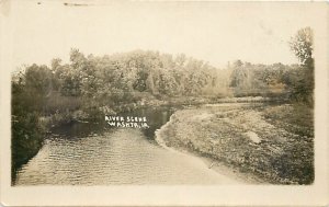 2 Postcards, Washta, Iowa, RPPC, Little Sioux River, Scenic Views