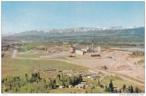 Aerial View, North Western Pulp and Power Ltd. Mill, Hinton, Alberta, Canada,...