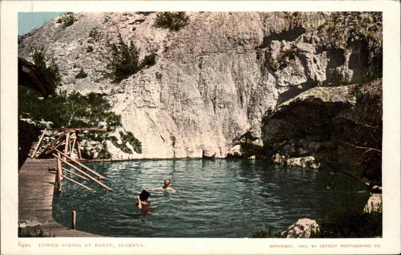 Banff Alberta AB Lower Spring Detroit Publishing c1910 Vintage Postcard