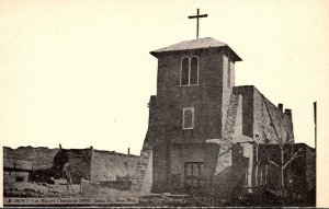 New Mexico Santa Fe San Miguel Church In 1890