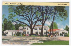 Mt Vernon Lodge Ocala Florida 1952 postcard