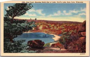 Wisconsin WI, East Trail, North End of Devil's Lake State Park, Vintage Postcard