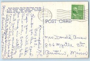 1947 Greetings From Kannapolis Capitol North Carolina NC Correspondence Postcard