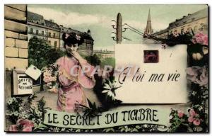 Old Postcard The secret stamp To you my life Mailbox