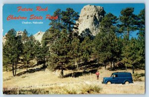 Chadron Nebraska NE Postcard Future Rock Chadron State Park Scene 1960 Vintage
