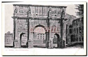 Old Postcard Roma Arch of Constantine