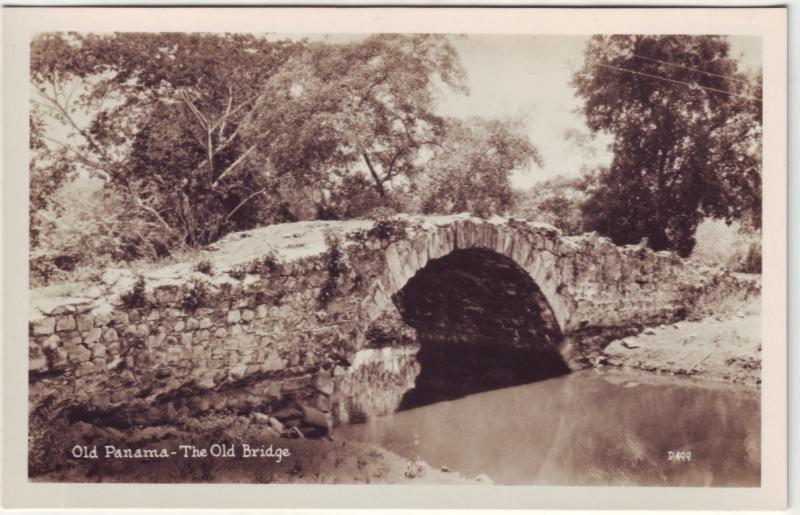 P739 old real photo the old bridge panama