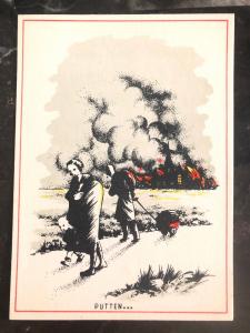 Mint Netherlands Picture Postcard Refugees  WW2