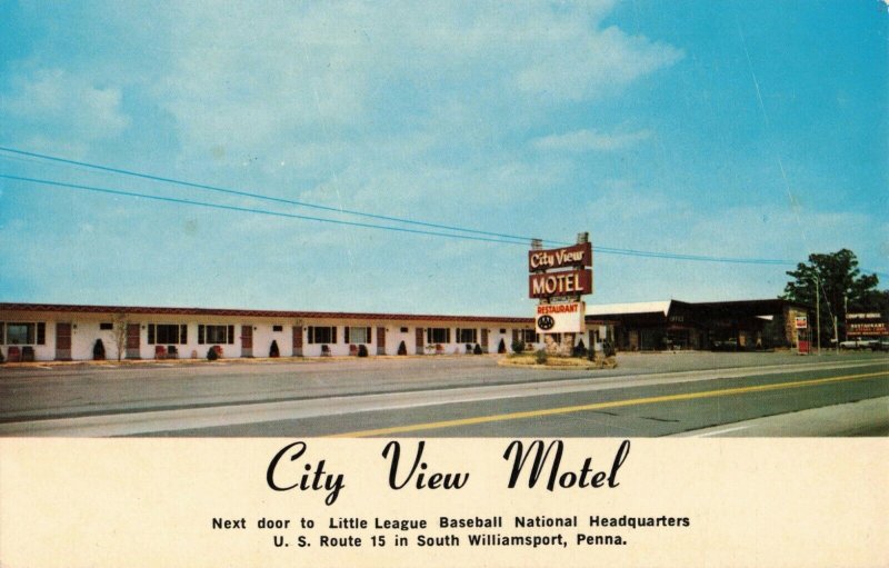 City View Motel Little League Baseball Headquarters S. Williamsport PA. 