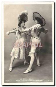 Old Postcard Fancy Dance Dance at The Cake Walk The New Circus Pere Sisters