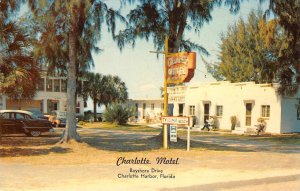 Punta Gorda, Florida CHARLOTTE MOTEL Roadside c1950s Chrome Vintage Postcard