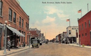 Idaho Falls Idaho Park Avenue Business Area Vintage Postcard U705