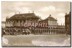 Old Postcard Kobenhavn Amilenborg med Vaglparaden Denmark Denmark