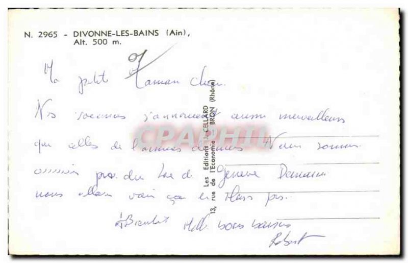 Old Postcard Divonne les Bains Ain