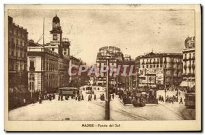 Old Postcard Madrid Puerta del Sol