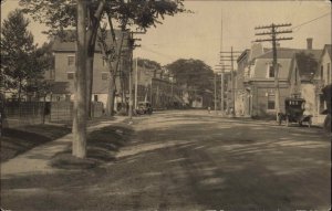 Searsport Maine ME Main St. Cars Bldgs c1910 Real Photo Postcard