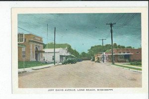 Circa 1920 Storm Clouds over Downtown Long Beach, Mississippi Postcard