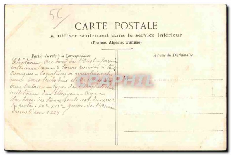 Old Postcard Josselin Chateau Brittany (Hamonic Collection)