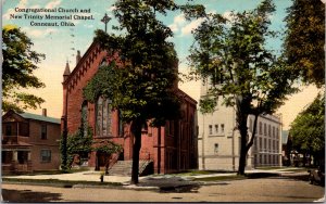 Conneut OH Congregational Church New Trinity Memorial Chapel street view c1910