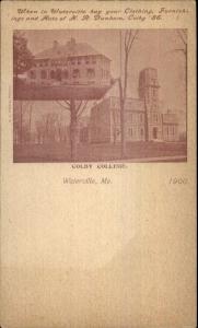 Waterville ME Colby College c1900 Private Mailing Card