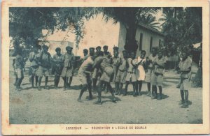 Cameroon Recreation At Douala School Vintage Postcard 09.11