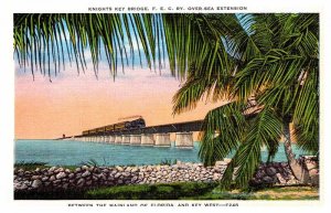 Postcard BRIDGE SCENE Key West Florida FL AP3682