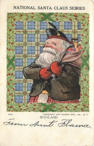 Christmas Postcard National Santa Claus Ser. 94 Scotland Ullman #2003