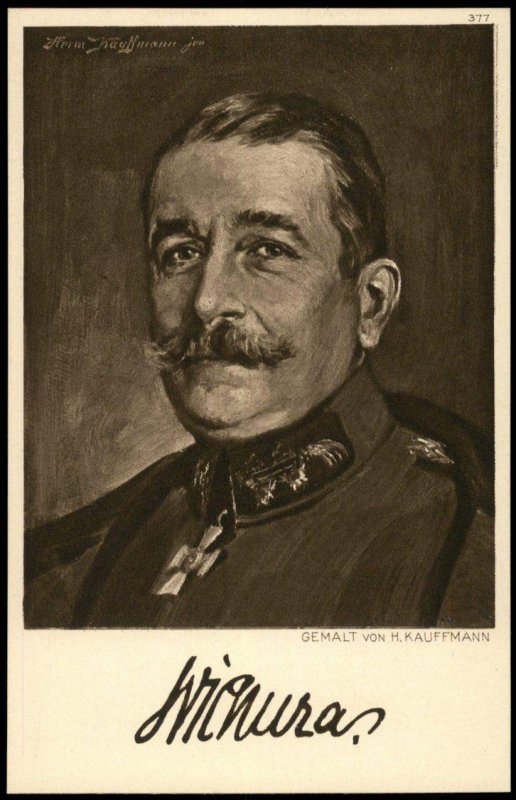 Germany WWI General Artist Signed Portrait Ostpreussenhilfe East Prussia  G77439