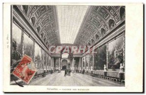 Versailles Postcard Old Gallery battles