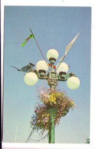 Lamp and Flower Baskets,  Victoria British Columbia, Postally Used 1962