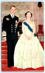 UNITED KINGDOM ~ Royalty~ QUEEN ELIZABETH & PRINCE PHILLIP c1950s Postcard